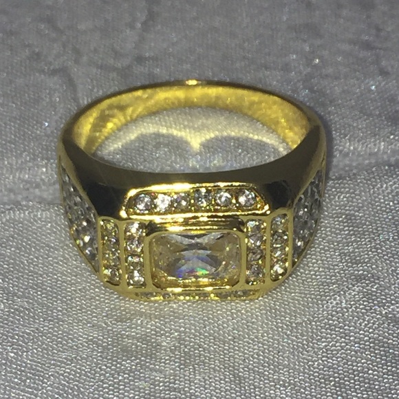 Mens new jeweled ring size 10 - Picture 3 of 4